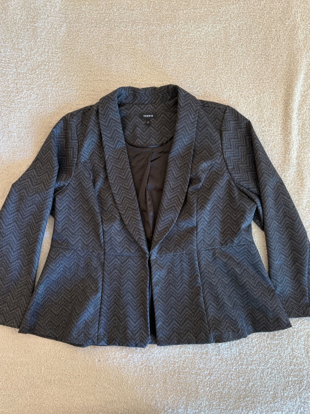 Torrid ponte chevron print blazer